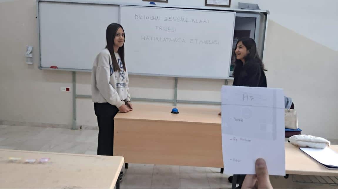 DİLİMİZİN ZENGİNLİKLERİ PROJESİ HATIRLATMACA ETKİNLİĞİ